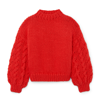 MR MITTENS CABLE-SLEEVE CREWNECK
