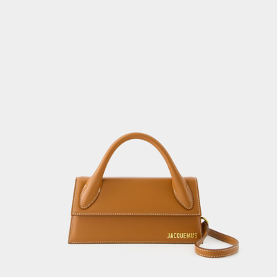 Jacquemus Le Chiquito Long Leather Tote In Brown
