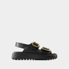 TOD'S GOMMA SANDALS - TOD'S - LEATHER - BLACK