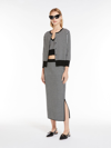 Max Mara Jacquard Viscose Cardigan In Black