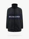 Balenciaga Oversized Logo-print Colour-block Shell Jacket In Black