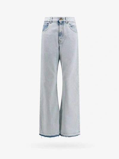 Pinko Five-pocket Wide-leg Jeans In Blue