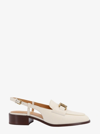 Tod's 30mm Leather Loafers In White