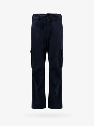 Dolce & Gabbana Dg Essentials Logo-plaque Cargo Trousers In Blue