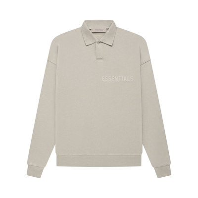 Pre-owned Essentials Fear Of God  Long-sleeve Polo 'smoke' In Grey