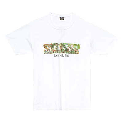 Pre-owned Stussy It's A Wild Life Tee 'white'