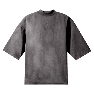 Pre-owned Yeezy Gap Engineered By Balenciaga Logo 3/4 Sleeve Tee 'dark Grey'