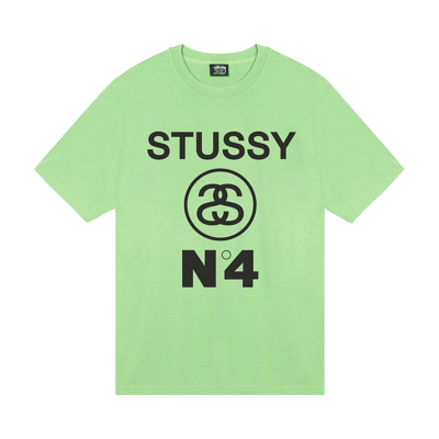 Pre-owned Stussy No.4 Pigment Dyed Tee 'green'