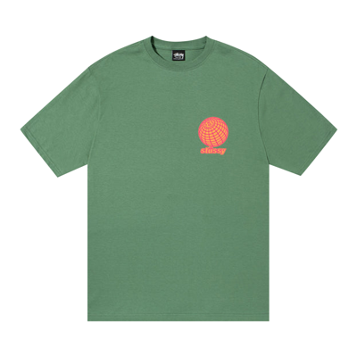 Pre-owned Stussy 8 Ball Grid Tee 'green'