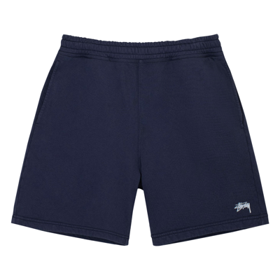 Pre-owned Stussy Overdyed Stock Logo Short 'navy' In Blue
