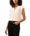 Vince Camuto Flutter Sleeve Top In Pearl Pink