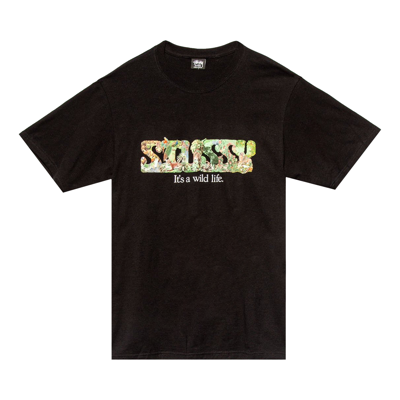 Pre-owned Stussy It's A Wild Life Tee 'black'