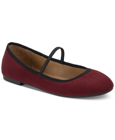 Sun + Stone Women's Lucyy Mary Jane Ballet Flats, Created For Macy's In Wine Micro