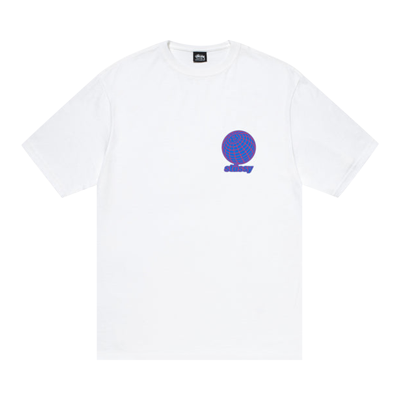 Pre-owned Stussy 8 Ball Grid Tee 'white'