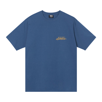 Pre-owned Stussy Service Tee 'midnight' In Blue