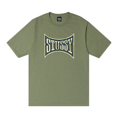 Pre-owned Stussy Champion Pigment Dyed Tee 'artichoke' In Green