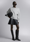 OTHER STORIES FITTED PLEATED-SHOULDER SWEATSHIRT