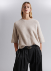 Other Stories Knit T-shirt In Rust