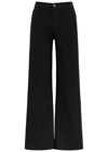 Frame Le Slim Palazzo Jeans In Black