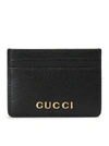 Gucci Card Case With Script In Black