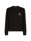 DOLCE & GABBANA COTTON JERSEY SWEATSHIRT WITH EMBROIDERY