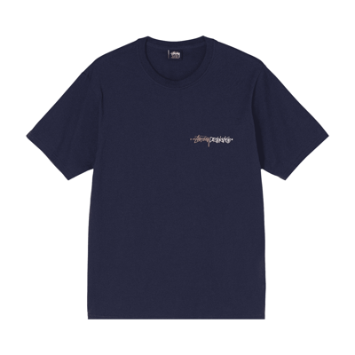 Pre-owned Stussy Positive Vibration Tee 'navy' In Blue