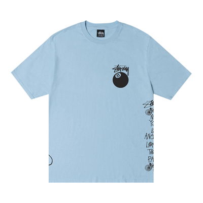Pre-owned Stussy Test Strike Pigment Dyed Tee 'sky Blue'
