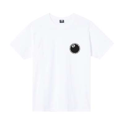 Pre-owned Stussy 8 Ball Dot Tee 'white'