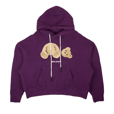 Pre-owned Palm Angels Bear Hoodie 'purple/brown'