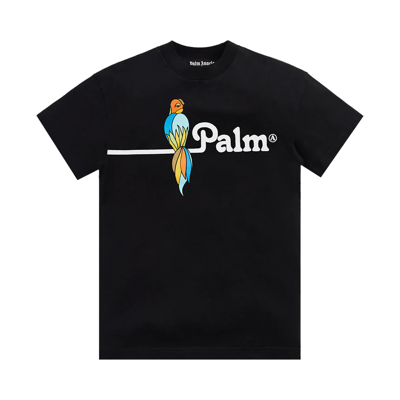 Pre-owned Palm Angels Parrot Classic Tee 'black/white'