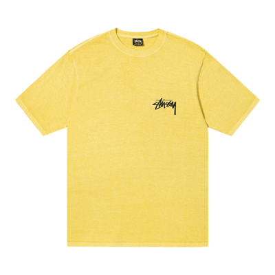 Pre-owned Stussy Club Crown Pigment Dyed Tee 'butter' In Yellow