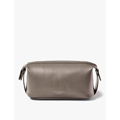 Aspinal Of London Womens Charcoal Mount Street Leather Washbag