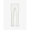 UNDERDAYS UNDERDAYS WOMEN'S WHITE EXPOSED-SEAM RELAXED-FIT STRETCH-WOVEN TROUSERS