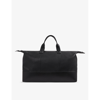 REISS REISS BLACK CARTER LOGO-EMBOSSED LEATHER HOLDALL