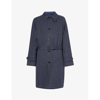 POLO RALPH LAUREN SINGLE-BREASTED BELTED LINEN AND WOOL-BLEND COAT