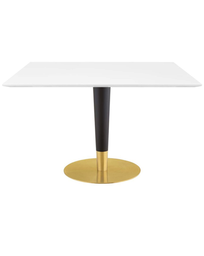 Modway Zinque 47in Square Dining Table In Gold