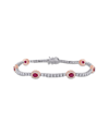 Diamond Select Cuts 14k Two-tone 3.31 Ct. Tw. Diamond & Ruby Bracelet