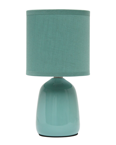 Lalia Home Laila Home 10.04 Tall Traditional Ceramic Thimble Base Bedside Table Desk Lamp In Green