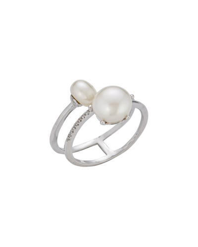 Belpearl Silver 9-7mm Pearl Ring