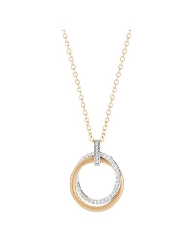 I. Reiss Circle Of Love 14k 0.30 Ct. Tw. Diamond Circle & Bar Necklace In Gold
