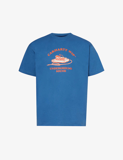 Carhartt Wip Mens Liberty Underground Sound Graphic-print Cotton-jersey T-shirt