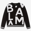 BALMAIN BLACK & WHITE KNITTED VISCOSE jumper