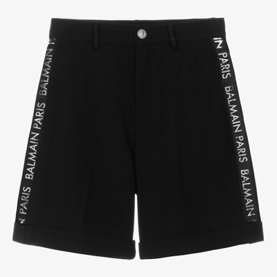 Balmain Teen Boys Black Milano Jersey Shorts