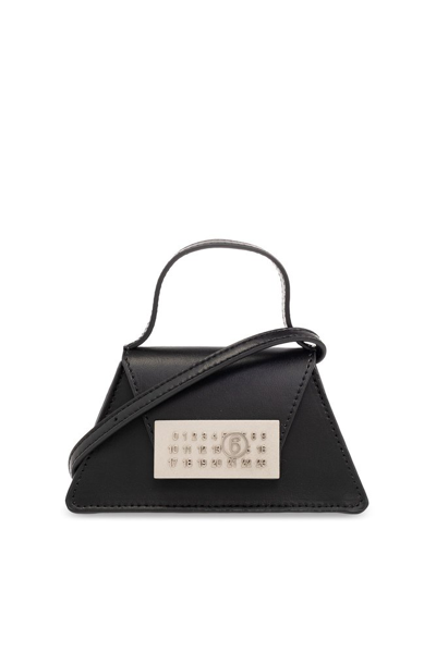 Mm6 Maison Margiela Numeric Mini Top Handle Bag In Black
