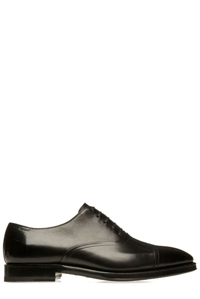 Bally Shelby Logo Debossed Oxford Shoes In Black