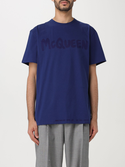 Alexander Mcqueen T-shirt  Herren Farbe Blau In Blue