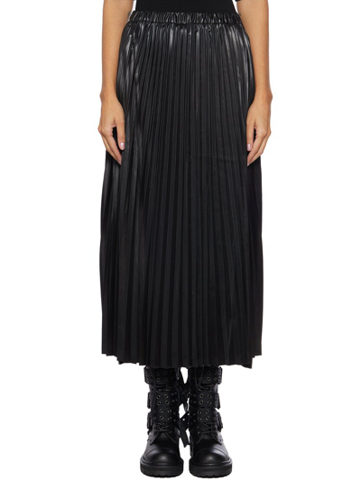 Junya Watanabe Pleated Midi Skirt In Black