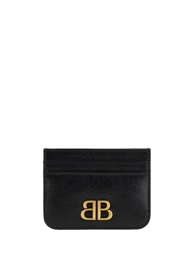 Balenciaga Monaco Card Holder In Black