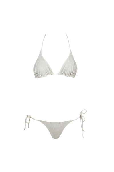 Sara Cristina Triangle Bikini In Silver