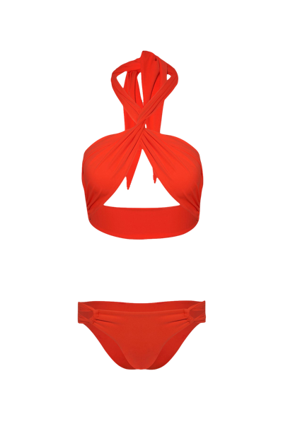 Sara Cristina Wrap Bikini In Orange